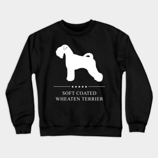 Soft Coated Wheaten Terrier Dog White Silhouette Crewneck Sweatshirt